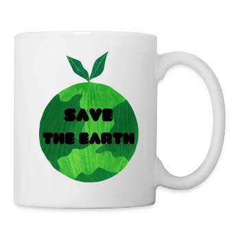 Save the Earth - Tasse - Weiß - Rechts