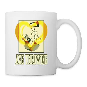 Axe Throwing Axe Throwing Axe Throwing Sport Double Axe - Mug - white - Right
