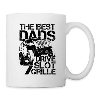 LES MEILLEURS PAPAS CONDUISENT 7 MACHINES À SOUS DE CRICKET - Mug blanc - blanc - Droite