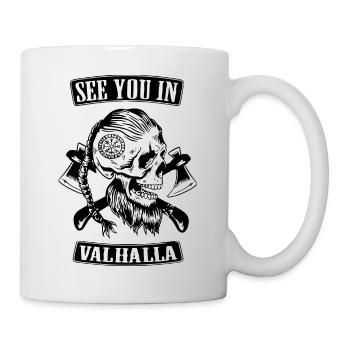 Viking Skull Skull Valhalla - Mug - white - Right