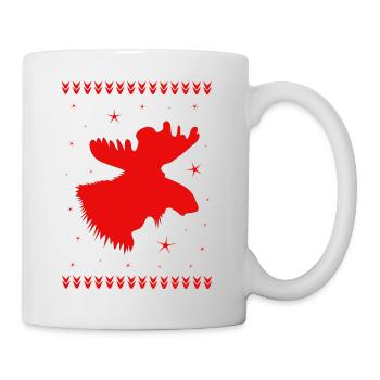 Elk Christmas Reindeer Deer - Mug blanc - blanc - Droite