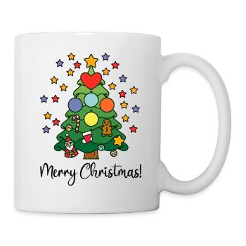 Joyeux Noël Sapin de Noël - Mug blanc - blanc - Droite