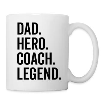 Dad Hero Coach Legend - Mug - white - Right