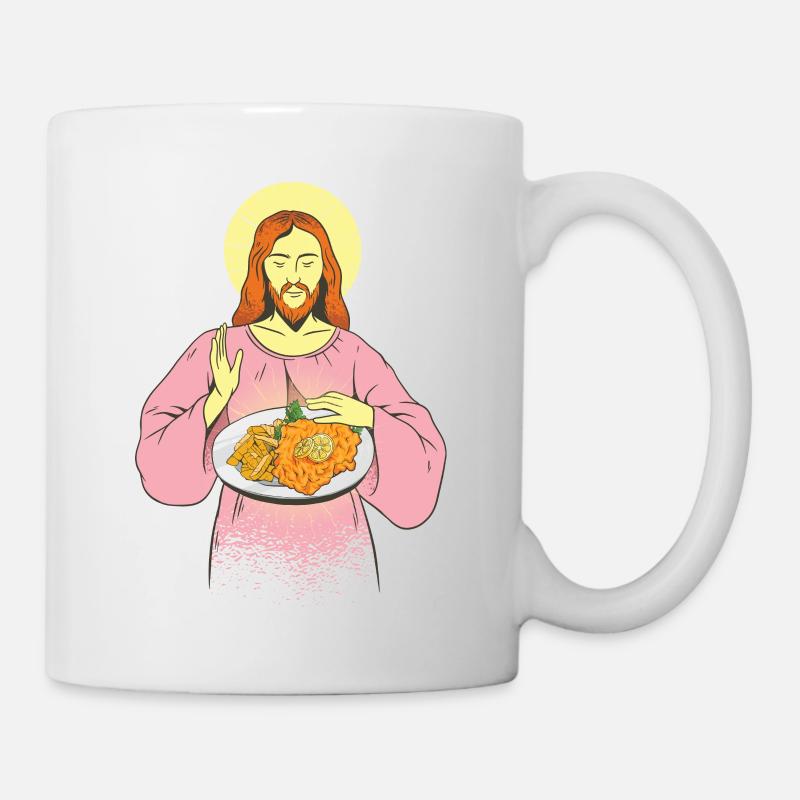 Schnitzel Erlöser - Tasse - Weiß