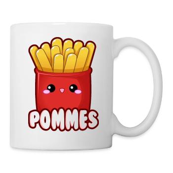 Français frites Émoticône de restauration rapide Mignon - Mug blanc - blanc - Droite