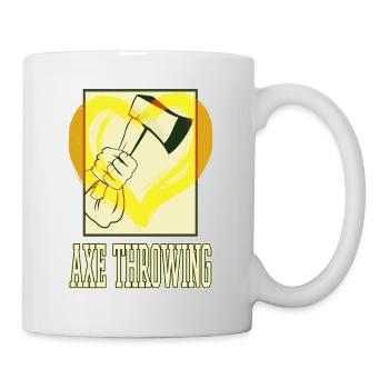 Axe Throwing Axe Throwing Axe Throwing Sport Double Axe - Mug - white - Right