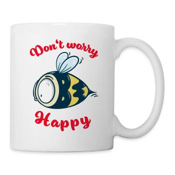 Don't worry be happy - Süße Biene - Tasse - Weiß - Rechts