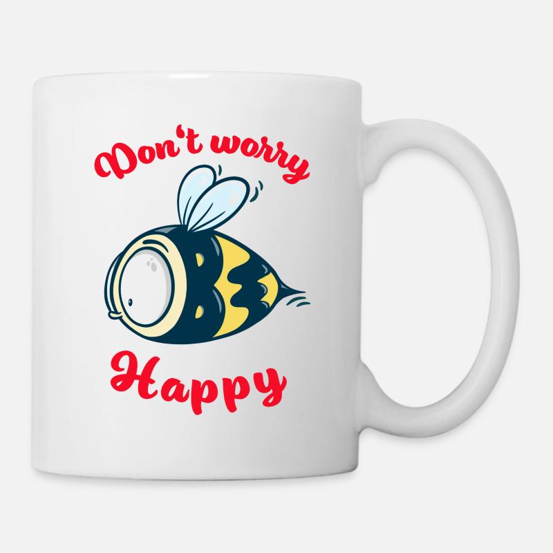 Don't worry be happy - Cute Bee - Mug - white