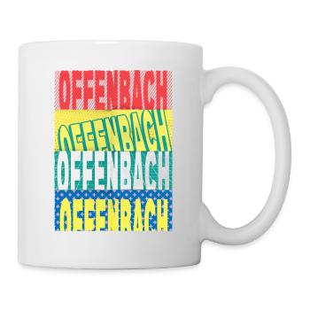 Offenbach Deutschland Stadt Schrift Skyline - Tasse - Weiß - Rechts