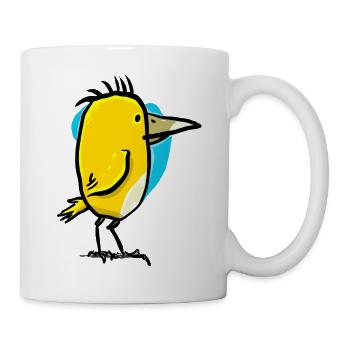 Oiseau à grand bec - Mug blanc - blanc - Droite