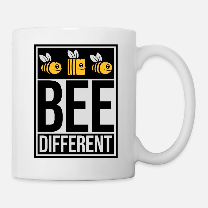 bee different Spruch Zitat - Tasse - Weiß