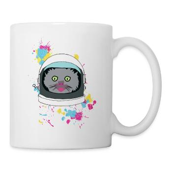Space cat - Tasse - Weiß - Rechts