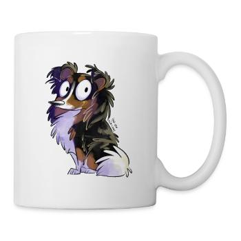 Shetland Trikolore schwarz - Tasse - Weiß - Rechts