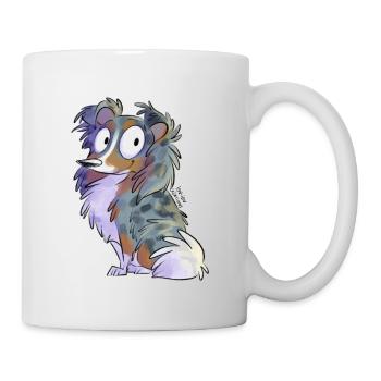 Shetland blue merle tricolor - Mug - white - Right