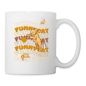 Funny Cat b - Tasse - Weiß - Rechts