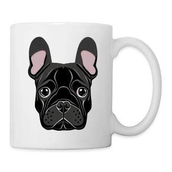 Français Illustration Bulldog - Mug blanc - blanc - Droite