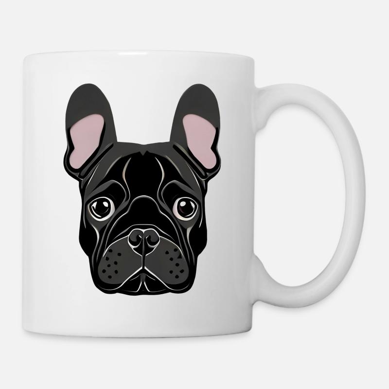 Français Illustration Bulldog - Mug blanc - blanc