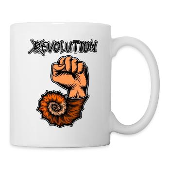 Viva la Evolution! Revolution Prähistorisch Fossil - Tasse - Weiß - Rechts