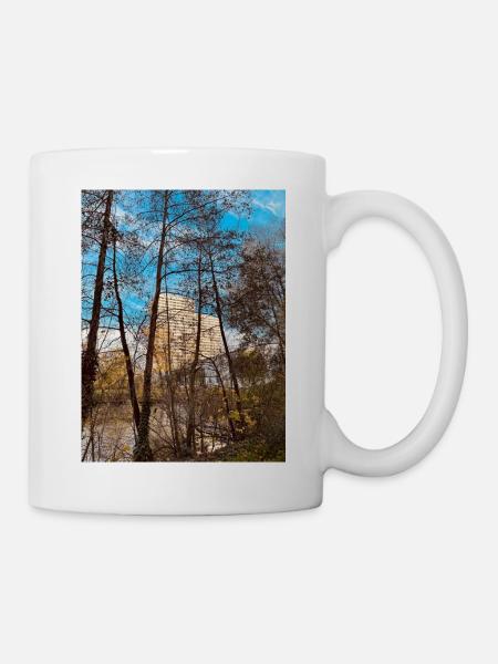 High-rise Cool Color Trees - Mug - white