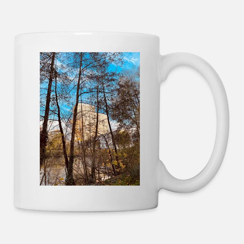Arbres de couleur froide de grande hauteur - Mug blanc - blanc