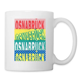 Osnabrück Deutschland Stadt Schrift Skyline - Tasse - Weiß - Rechts
