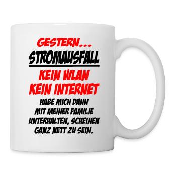 Strom Stromkosten - Tasse - Weiß - Rechts