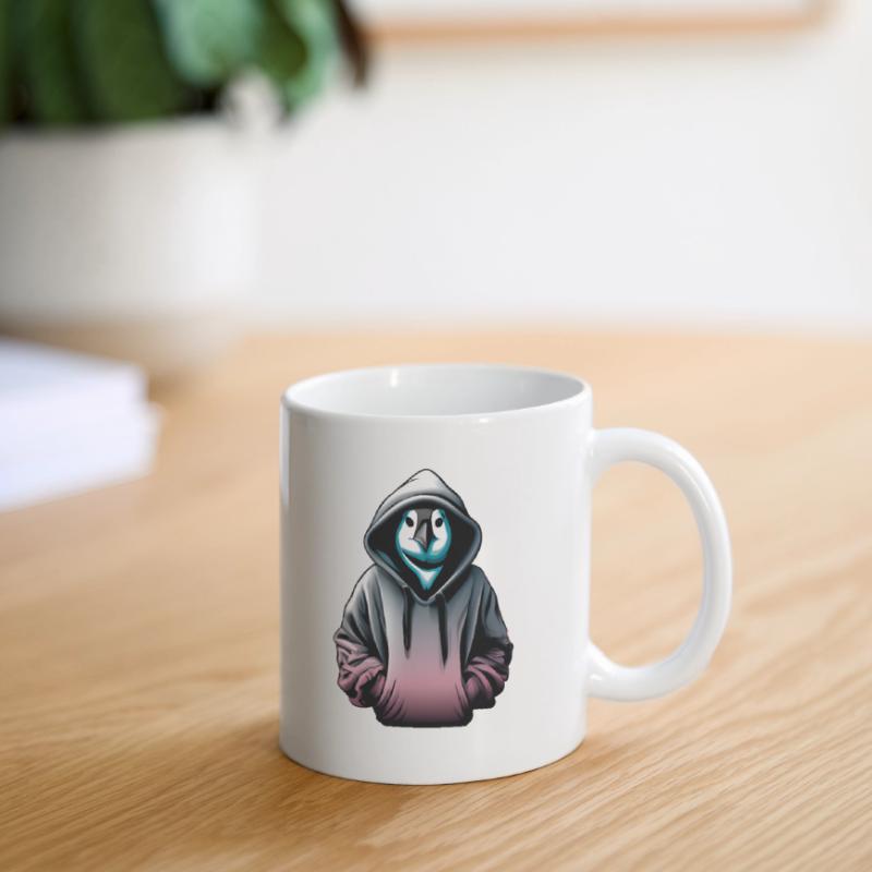Hacker Pinguin mit Pullover Tasse