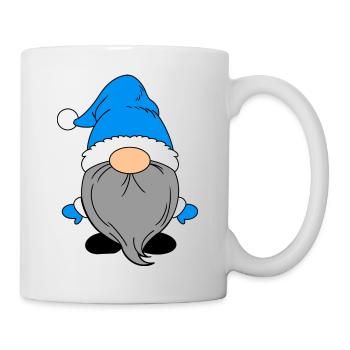 Kleiner Weihnachtsmann Blau - Tasse - Weiß - Rechts