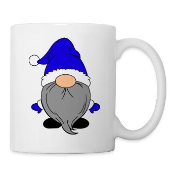 Kleiner Weihnachtsmann Dunkelblau - Tasse - Weiß - Rechts