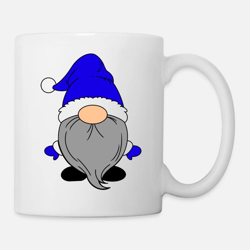 Kleiner Weihnachtsmann Dunkelblau - Tasse - Weiß