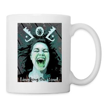 Laut loslachen - Tasse - Weiß - Rechts