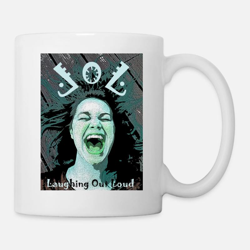 Laut loslachen - Tasse - Weiß