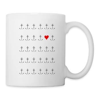 Viel Liebe und noch Meer Glücks Anker - Tasse - Weiß - Rechts