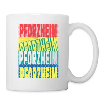 Pforzheim Deutschland Stadt Schrift Skyline - Tasse - Weiß - Rechts