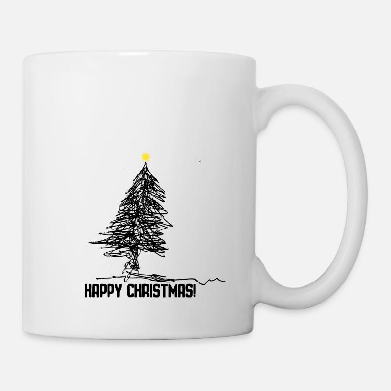 Joyeux Noël, sapin de Noël - Mug blanc - blanc