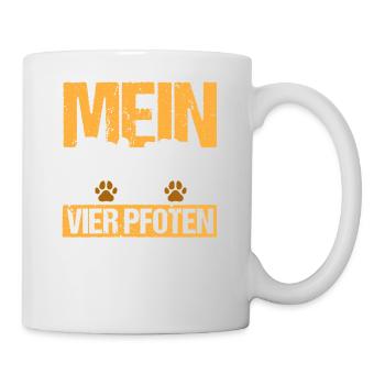 Hund Mein schatten hat vier Pfoten - Tasse - Weiß - Rechts
