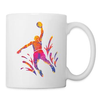 Basketteur Coloré Paint Slam Dunk Sports - Mug blanc - blanc - Droite