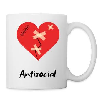 Antisocial Heart - Tasse - Weiß - Rechts