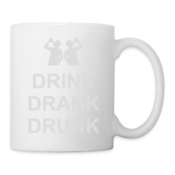 drink drank drunk Zitat - Tasse - Weiß - Rechts