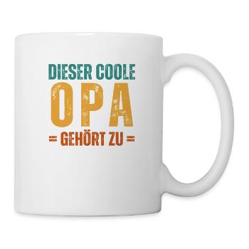 Dieser coole Opa gehört zu Personalisiert - Tasse - Weiß - Rechts