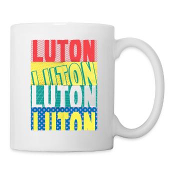 Luton England UK City Font Skyline Home - Mug - white - Right