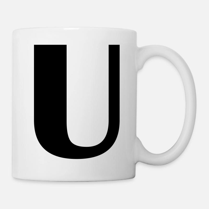 Buchstabe U - Tasse - Weiß