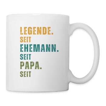 Legende Ehemann Papa Personalisiertes Jahr - Tasse - Weiß - Rechts