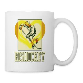 Joueur de hockey sur glace Sport Fan Team Vintage Retro - Mug blanc - blanc - Droite