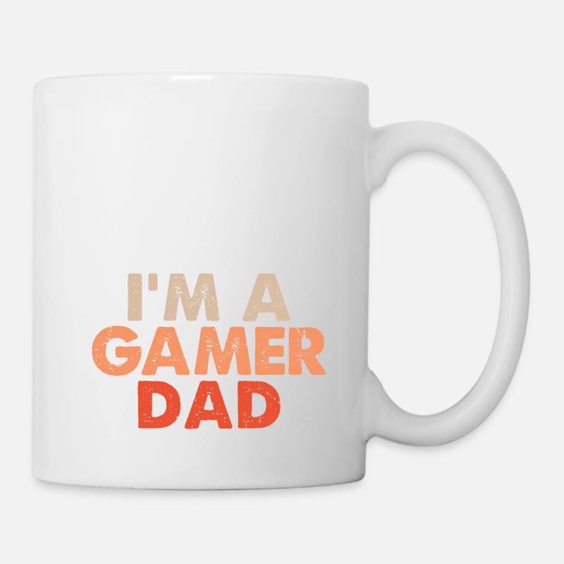 gamer dad - Tasse - Weiß