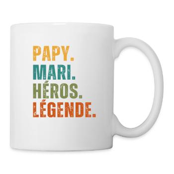 Papy Mari Héros Légende Cadeau - Mug blanc - blanc - Droite