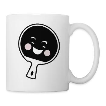 Table tennis racket Tennis racket with face - Mug - white - Right