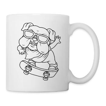 Dog Hund - Tasse - Weiß - Rechts