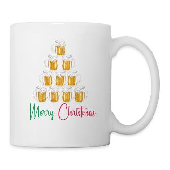 Merry Christmas I'm Drunk Christmas Beer T-Shirt - Tasse - Weiß - Rechts