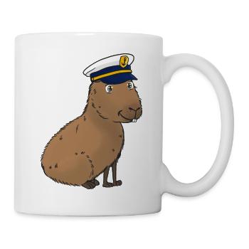 Capytain Capitaine Capybara - Mug blanc - blanc - Droite